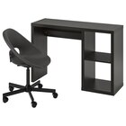 Schreibtisch und Stuhl schwarzbraun/dunkelgrau schwarz Angebote von KALLAX / ELDBERGET bei IKEA Peine für 99,98 €