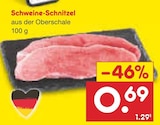 Schweine-Schnitzel bei Netto Marken-Discount im Eging a.See Prospekt für 0,69 €