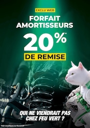 Prospectus Feu Vert à Toulouges, "FORFAIT AMORTISSEURS 20% DE REMISE", 1 page, 27/05/2026 - 01/06/2026