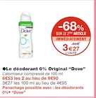 ● Le déodorant 0% Original - Dove dans le catalogue Monoprix