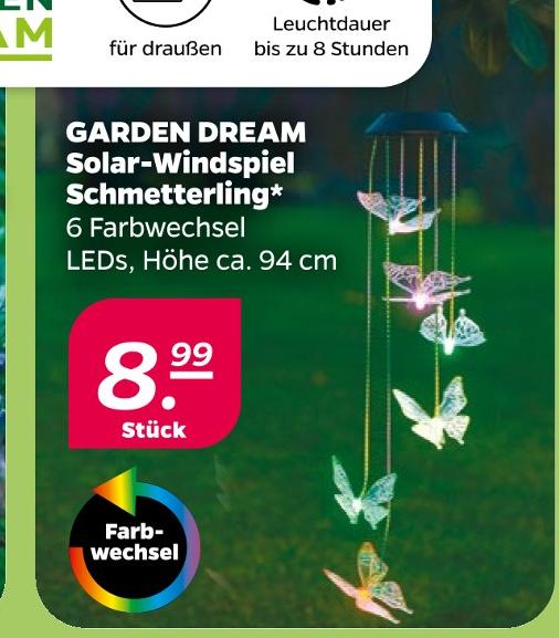 Solar-Windspiel Schmetterling