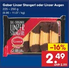 Gaber Linzer Stangerl oder Linzer Augen im Angebot bei Netto Marken-Discount in Fürth Gaber Linzer Stangerl oder Linzer Augen Angebote bei Netto Marken-Discount Fürth für 2,49 €