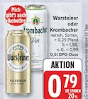 Warsteiner oder Krombacher für 0,79 € bei EDEKA im Angebot Warsteiner oder Krombacher im aktuellen EDEKA Prospekt
