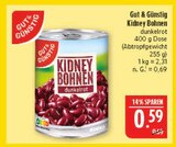 Aktuelles Kidney Bohnen Angebot bei Marktkauf in Nürnberg ab 0,59 €