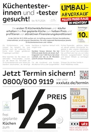 XXXLutz Möbelhäuser Prospekt: "Küchentesterinnen und -tester gesucht!", 2 Seiten, 04.11.2024 - 17.11.2024