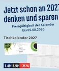 Tischkalender 2027 im V-Markt Prospekt Tischkalender 2027 von im aktuellen V-Markt Prospekt für 1,49 €