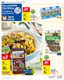 Prix et réduction Pâtes Au Blé Complet dans le prospectus Carrefour en cours Offre Pâtes Au Blé Complet dans le catalogue Carrefour du moment à la page 48