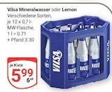 Mineralwasser oder Lemon Angebote von Vilsa bei GLOBUS Braunschweig für 5,99 €