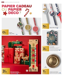 Prix et réduction Papier Cadeau dans le prospectus Carrefour Market en cours Offre Papier Cadeau dans le catalogue Carrefour Market du moment à la page 46