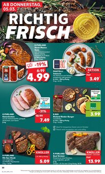 Rindfleisch im Kaufland Prospekt "Aktuelle Angebote" mit 60 Seiten (Reutlingen)