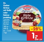 Grütze mit Soße oder Sahnepudding von Dr. Oetker für 1,00 € bei Netto Marken-Discount im Angebot Grütze mit Soße oder Sahnepudding von Dr. Oetker im aktuellen Netto Marken-Discount Prospekt