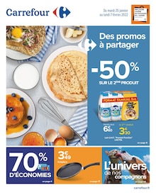 Carrefour Catalogue "Des promos à partager", 52 pages, Lyon,  25/01/2022 - 07/02/2022