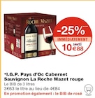 I.G.P. Pays d’Oc Cabernet Sauvignon rouge - La Roche Mazet dans le catalogue Monoprix