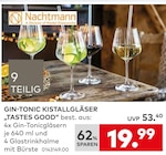 Gin-Tonic Kristallgläser 'Tastes Good' von Nachtmann im aktuellen porta Möbel Prospekt für 19,99 €