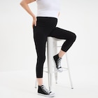 Legging 7/8ème grossesse noir femme maternité en promo chez La Halle Legging 7/8ème grossesse noir femme maternité dans le catalogue La Halle