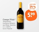 Tempranillo im Angebot bei tegut in Bietigheim-Bissingen Tempranillo Angebote von Campo Viejo bei tegut Bietigheim-Bissingen für 5,99 €