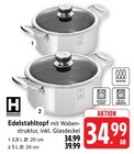 Edelstahltopf mit Wabenstruktur Angebote von Hensslers bei E center Lahr für 34,99 €