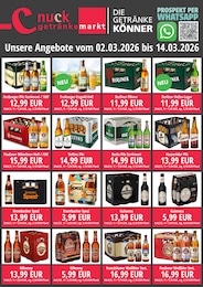 Nuck Getränke Prospekt für Neukirch: "DIE GETRÄNKEKÖNNER", 2 Seiten, 02.03.2026 - 14.03.2026