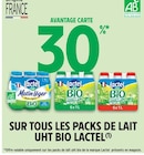 30% avantage carte sur tous les packs de lait UHT BIO LACTEL à Intermarché dans Portiragnes 30% avantage carte sur tous les packs de lait UHT BIO LACTEL à Intermarché dans Portiragnes