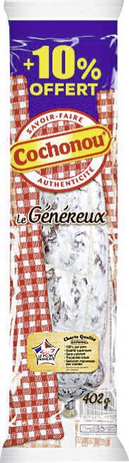 Saucisson De Sanglier - COCHONOU - Géant Casino Saucisson De Sanglier - COCHONOU à 2,99 € dans le catalogue Géant Casino "Black Friday, jusqu'à -90% d'économies"