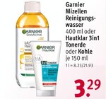 Mizellen Reinigungswasser oder Hautklar 3in1 Tonerde oder Kohle von Garnier für 3,29 € bei Rossmann im Angebot Mizellen Reinigungswasser oder Hautklar 3in1 Tonerde oder Kohle von Garnier im aktuellen Rossmann Prospekt