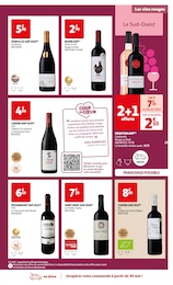 Offre Vin rouge bio dans le catalogue Auchan Hypermarché du moment à la page 25