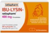 Rur Apotheke - IBU-LYSIN-ratiopharm® 400 mg Filmtabletten Angebot im Prospekt IBU-LYSIN-ratiopharm® 400 mg Filmtabletten bei Rur Apotheke im Prospekt "" für 8,99 €