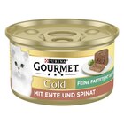 GOURMET Gold Feine Pastete mit Ente und Spinat 85 g im Angebot bei Zookauf in Meerbusch GOURMET Gold Feine Pastete mit Ente und Spinat 85 g Angebote von Gourmet bei Zookauf Meerbusch für 0,49 €
