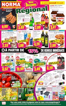 Prospectus Norma de la semaine "Votre Discounter Régional" avec 1 pages, valide du 13/08/2025 au 19/08/2025 pour Sarrebourg et alentours
