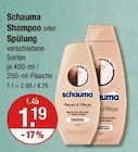 Shampoo oder Spülung von Schauma im aktuellen V-Markt Prospekt für 1,19 €