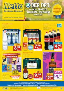 Whiskey im Netto Marken-Discount Prospekt "DER ORT, AN DEM DU IMMER AUSGEZEICHNETE PREISE FINDEST." mit 6 Seiten (Krefeld)