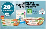 Promo 20% versés sur ma carte u sur toute l'alimentation bio u tout petits à  dans le catalogue Super U à Détrier