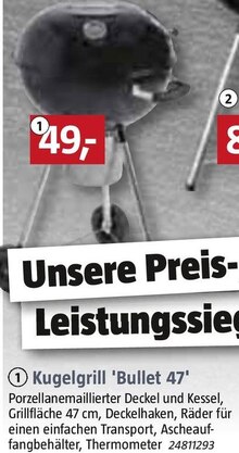 Kugelgrill 'Bullet 47' bei BAUHAUS in Aachen Kugelgrill 'Bullet 47' im Angebot bei BAUHAUS Aachen für 49,00 €