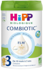 Lait 3 combiotic croissance - 800 g - HIPP dans le catalogue NaturéO