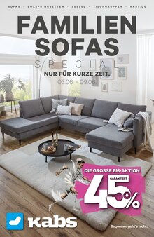 Kabs Prospekt Familien Sofas Special! mit  Seiten in Neustadt (Holstein) und Umgebung