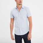 Chemise droite manches courtes bleu ciel homme - LH en promo chez La Halle Chemise droite manches courtes bleu ciel homme - LH dans le catalogue La Halle