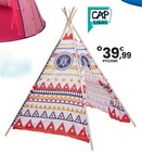 Tipi Indien - CAP Loisirs en promo chez JouéClub Issy-les-Moulineaux à 39,99 €