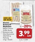 Aktuelles Kinnius Bratwurst Neuheiten Bacon-Cheese-Griller Angebot bei combi in Osnabrück ab 3,99 €