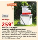 Broyeur électrique branches & végétaux ILH3000A - IKRA - Rural Master à Perpignan Broyeur électrique branches & végétaux ILH3000A - IKRA en promo chez Rural Master Perpignan à 259,00 €
