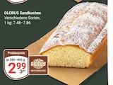 GLOBUS Castrop-Rauxel - Sandkuchen Angebot im Prospekt Sandkuchen bei GLOBUS im Castrop-Rauxel Prospekt für 2,99 €