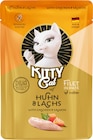 Nassfutter Katze mit Huhn & Lachs, Adult Angebote von KittyCat bei dm-drogerie markt Singen für 1,15 €