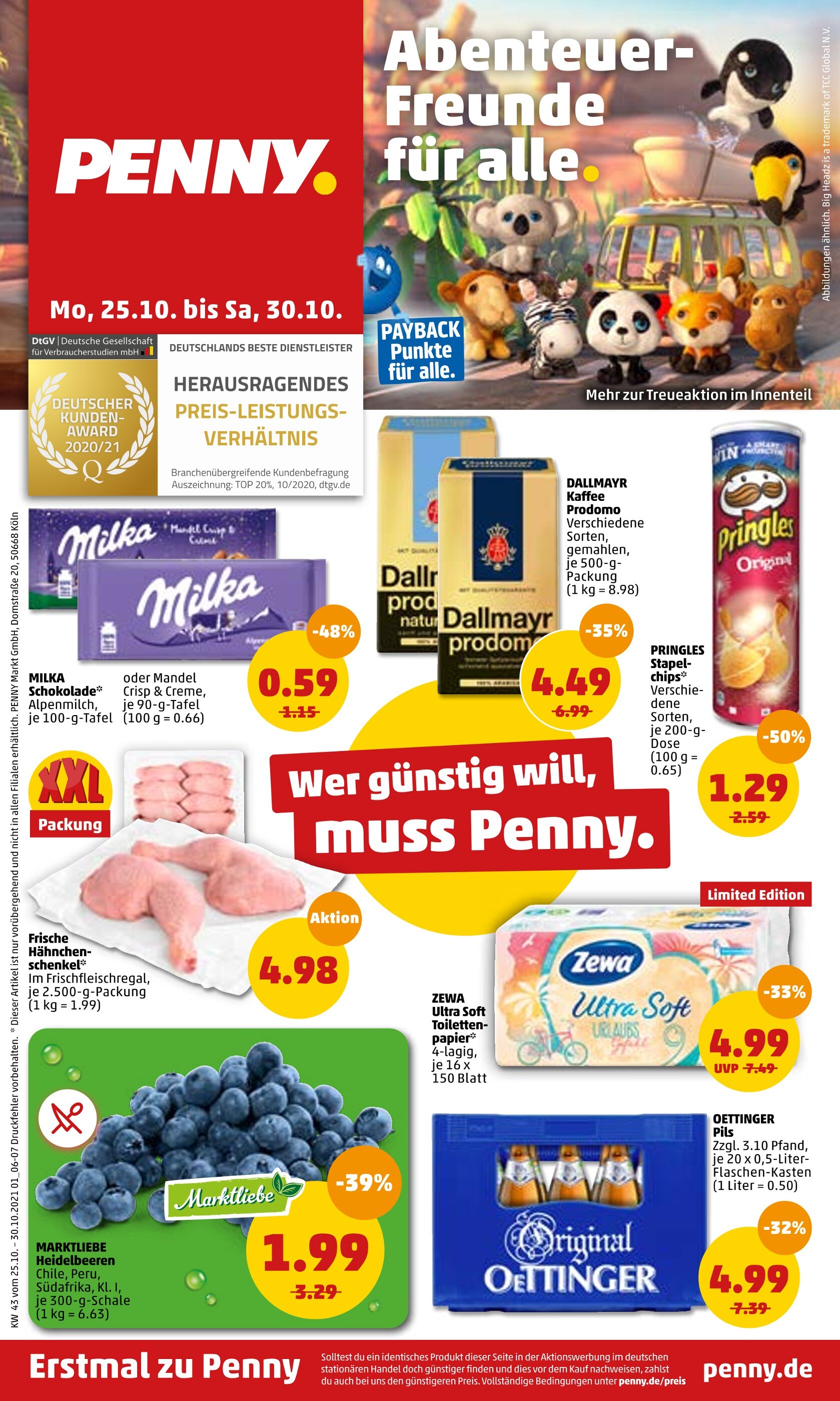 Penny-Markt Prospekt für Mannheim mit 46 Seiten Penny-Markt Prospekt für Mannheim: "Erstmal zu Penny", 46 Seiten, 25.10.2021 - 30.10.2021