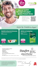 mea - meine apotheke Apotheken Prospekt der aktuellen Woche mit 4 Seiten, gültig von 01.08.2026 bis 31.08.2026, in Salach und Umgebung Aktueller mea - meine apotheke Apotheken Prospekt in Salach und Umgebung, "Unsere August-Angebote" mit 4 Seiten, 01.08.2026 - 31.08.2026