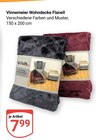 Wohndecke Flanell im Angebot bei GLOBUS in Hoyerswerda Wohndecke Flanell Angebote von Vinnemeier bei GLOBUS Hoyerswerda für 7,99 €
