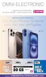 Omni-Electronic Prospekt: "BEREIT FÜR DIE NÄCHSTE GENERATION? Die neue iPhone 16 Serie: Jetzt bei uns verfügbar.", 8 Seiten, 01.10.2024 - 31.10.2024