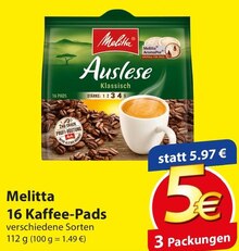 16 Kaffee-Pads bei famila Nordost in Langenhagen 16 Kaffee-Pads im Angebot bei famila Nordost Langenhagen für 5,00 €