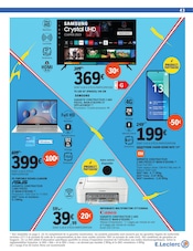 Promos TV Samsung dans le catalogue "Vos super pouvoirs d'achat" de E.Leclerc à la page 43