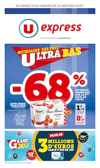 Catalogue U Express de la semaine "U Express" avec 20 pages, valide du 06/01/2026 au 18/01/2026 pour Menton et alentours Prospectus U Express de la semaine "U Express" avec 20 pages, valide du 06/01/2026 au 18/01/2026 pour Menton et alentours