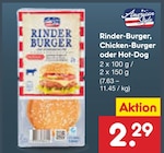Rinder-Burger, Chicken-Burger oder Hot-Dog von American Style im aktuellen Netto Marken-Discount Prospekt