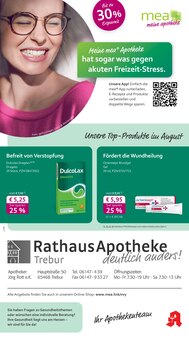 Aktueller mea - meine apotheke Prospekt "Unsere August-Angebote" Seite 1 von 4 Seiten für Trebur